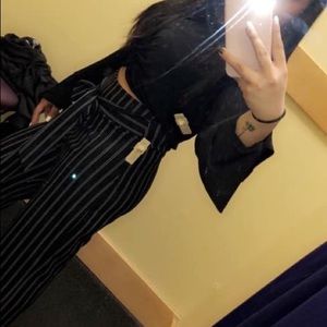 Black and white dress pants